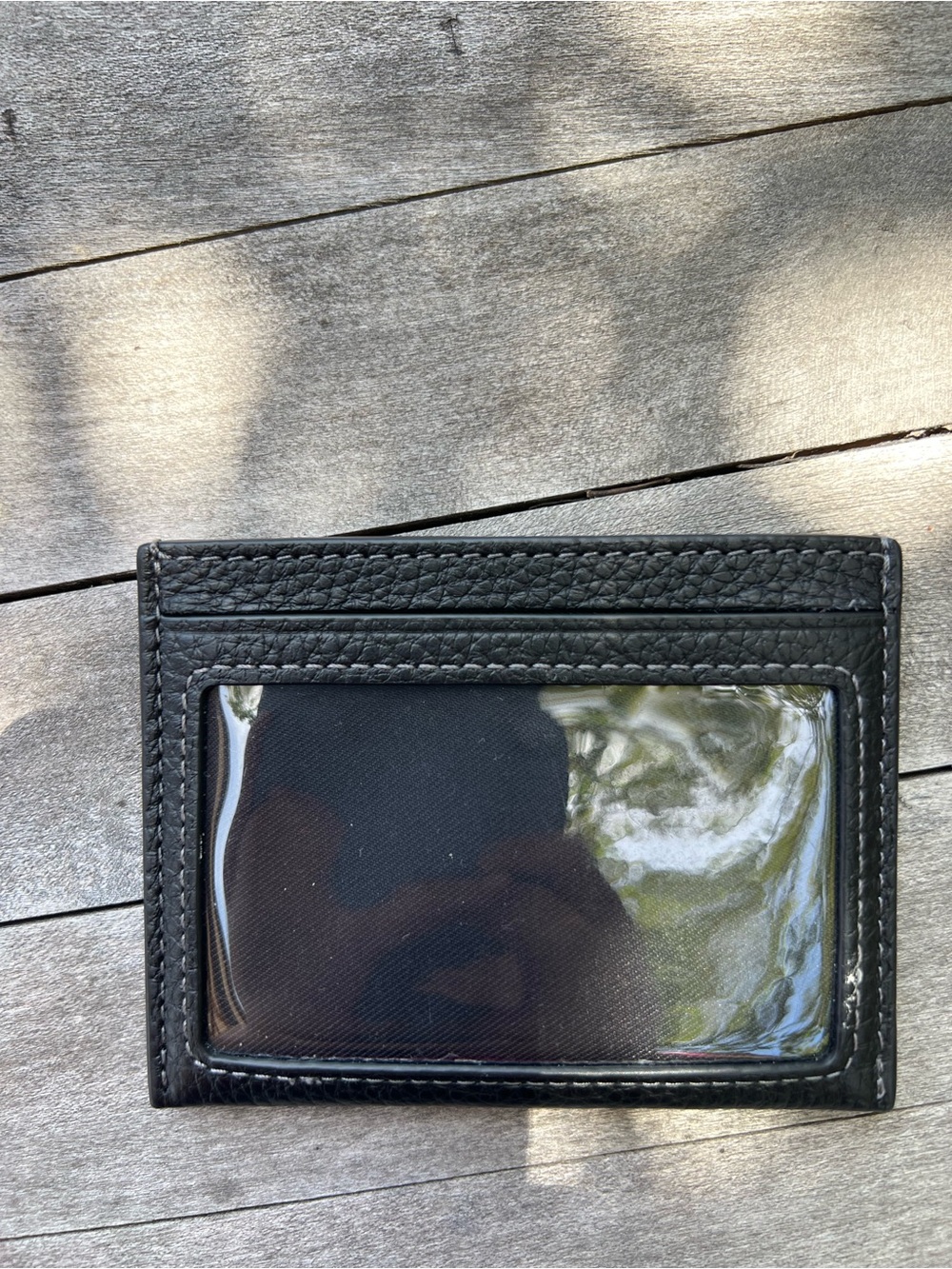 Coach Black Pebbled Leather Slim Card Holder - Picture 3 of 3